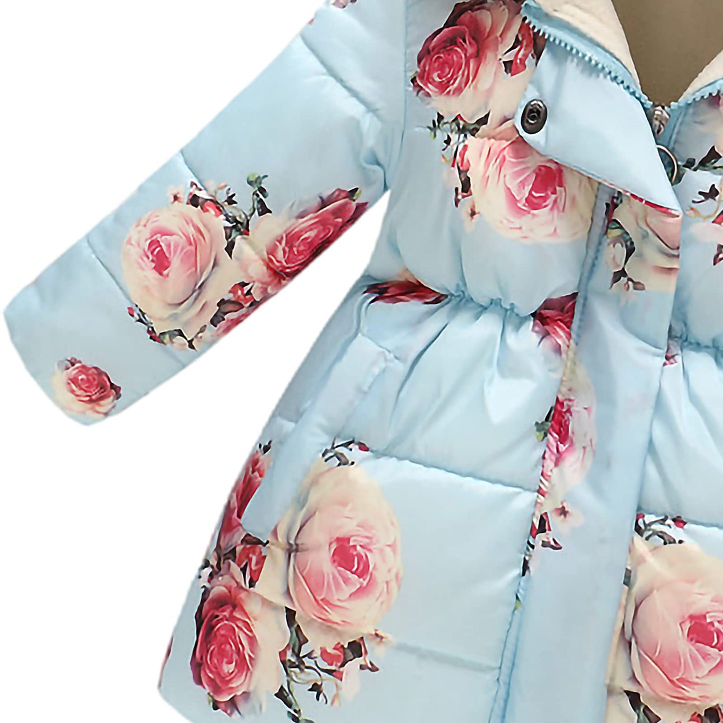 Winter Jacket Girls' Floral Warm Winter Coat Children's Jacket