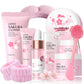 Sakura Skin Care Set Teenager Mädchen Geschenke - Skincare Set 10 Stück - Hautpflege - Anti Aging - Mit Cleanser, Serum 