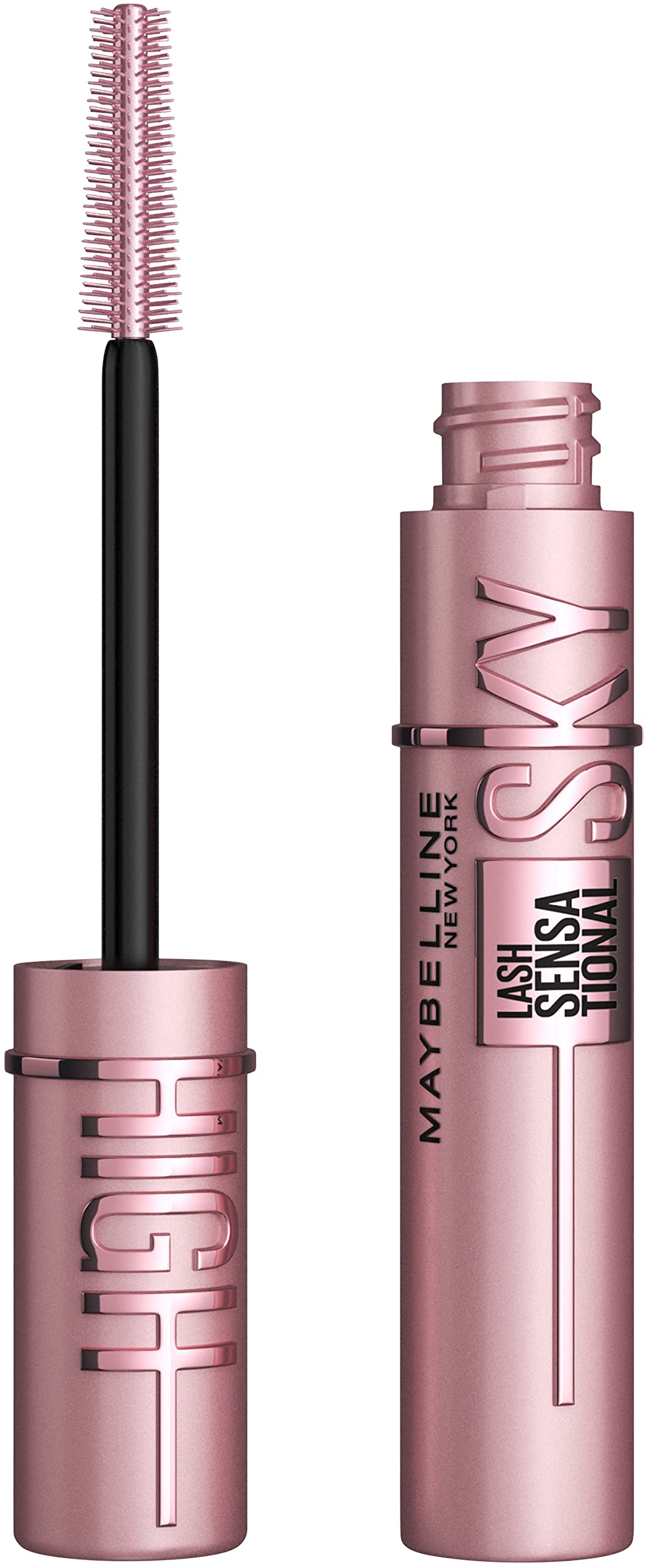 Maybelline New York Sky High Schwarze Wimperntusche für extrem lange Wimpern und Volumen, Sky High Mascara 