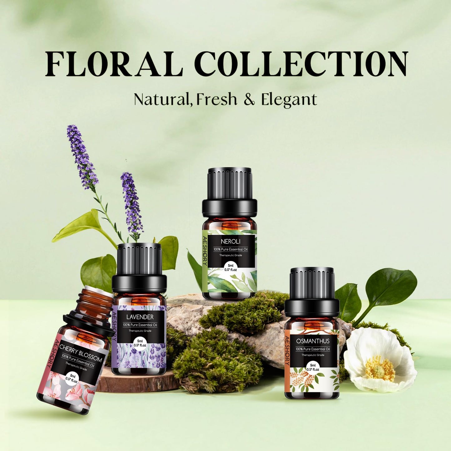 AESHORY 14 x 5 ml Hotel-Set mit ätherischen Ölen, Duftöl für Luftbefeuchter, für frische Luft 