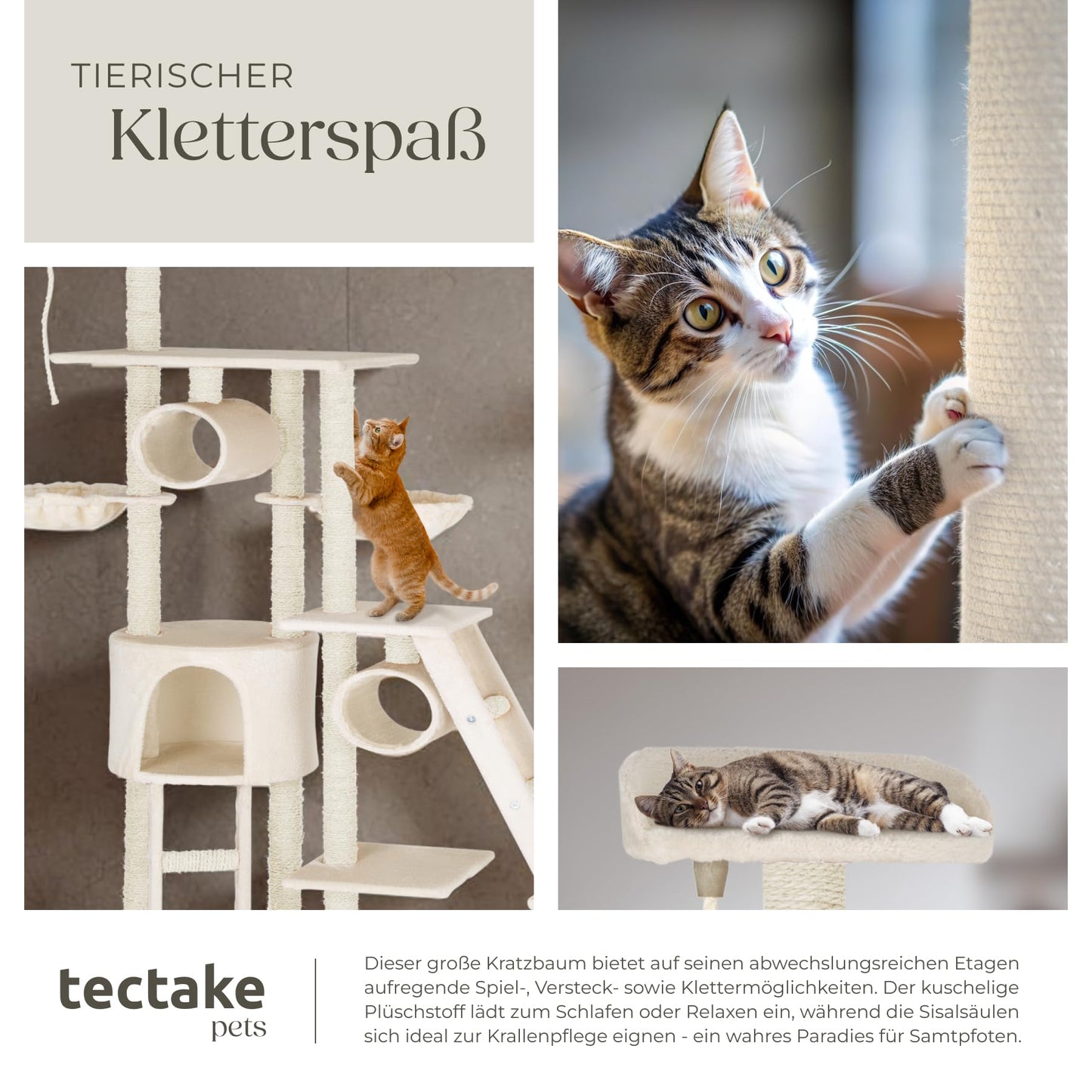 Kratzbaum Snooky | Spielcenter mit Katzenhaus Aussichtsplattformen 