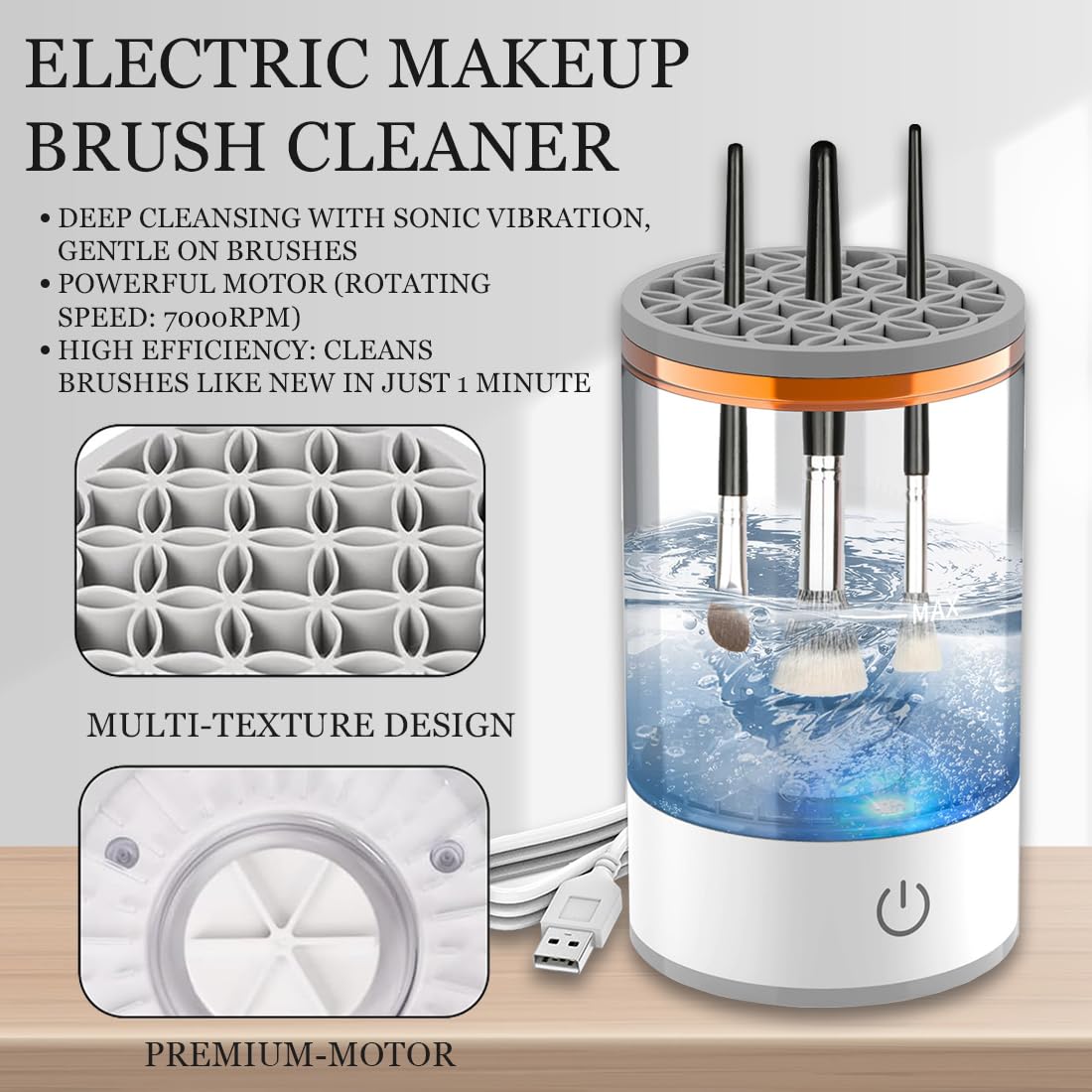 Make-Up Brush Cleaner for Quick Colour Changing, Easy to Clean