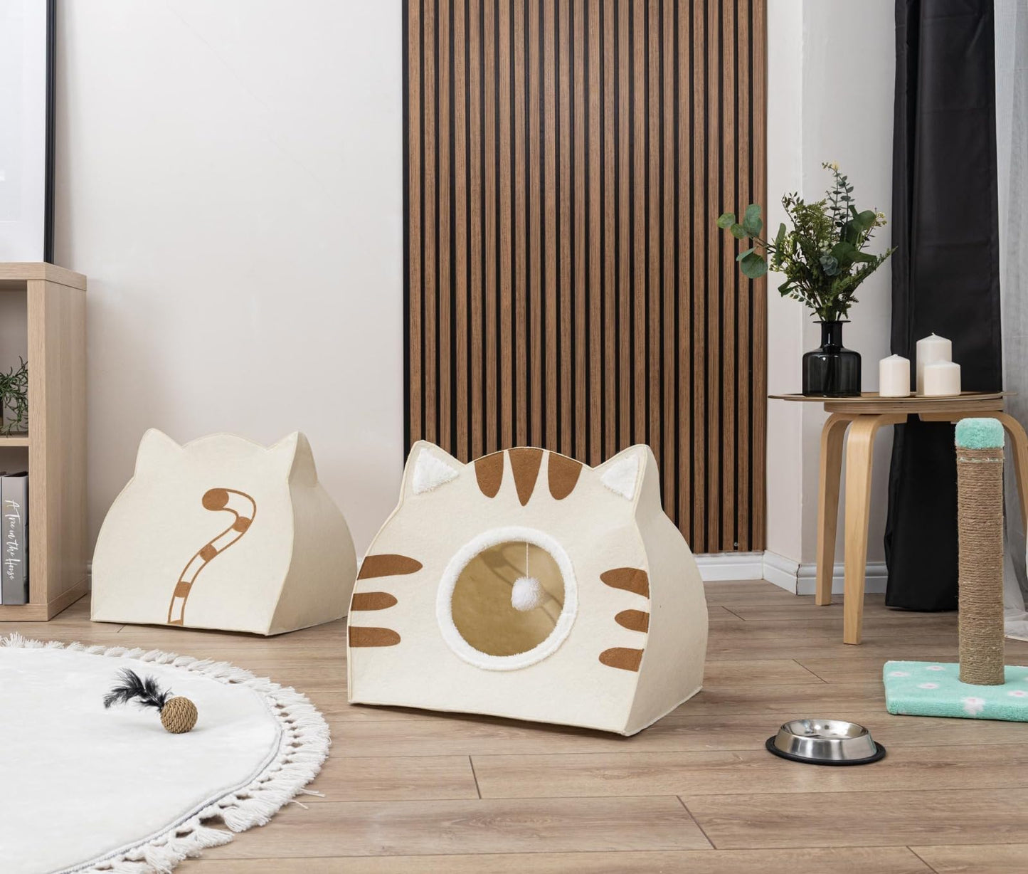 Generisch Katzenhaus mit Spielball – Katzenbett, Design für Katzen und kleine Hunde 