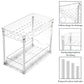 Puricon Unter Waschbecken Regal Spülschrank Organizer, 2 Etagen Standregal Küche Arbeitsplatte Regal Organizer 