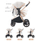 Shineey 3-in-1 Kinderwagen, Buggy, faltbarer Kinderwagen-Satz, Kombi-Kinderwagen 3-in-1 mit großer, komfortabler Babywanne, Gestell aus Aluminiumlegierung 