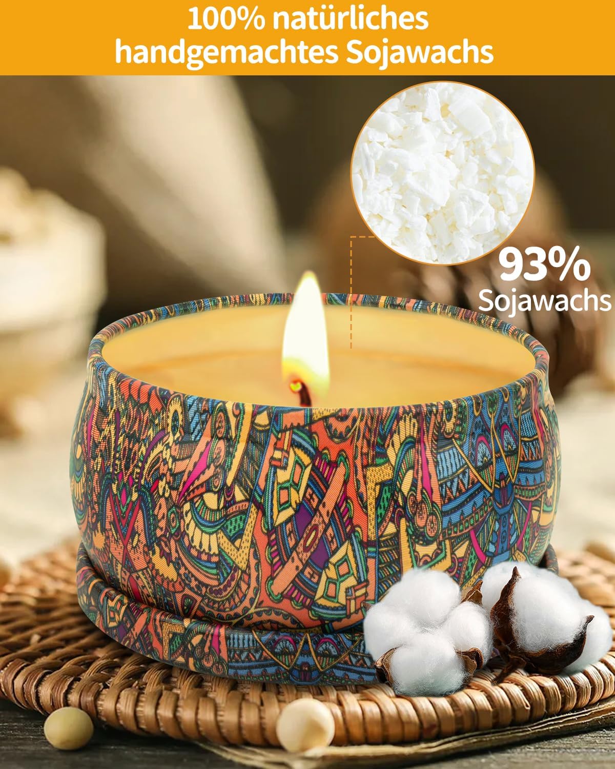 Duftkerzen für Frauen, Duftkerzen-Geschenkset, 16er-Pack Duftkerzen im Glas, 180 Stunden Brenndauer, 100 % Sojawachs
