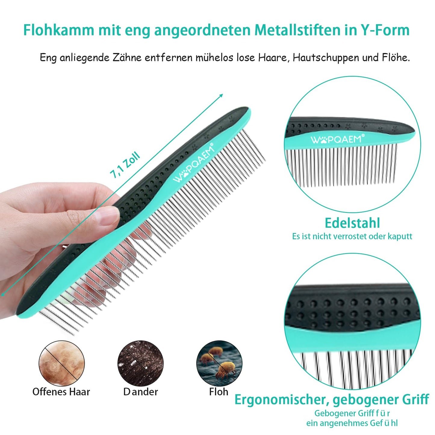 Hundebürste für Hunde und Katzen, selbstreinigend, Katzenbürste für Unterwäsche und Fell 