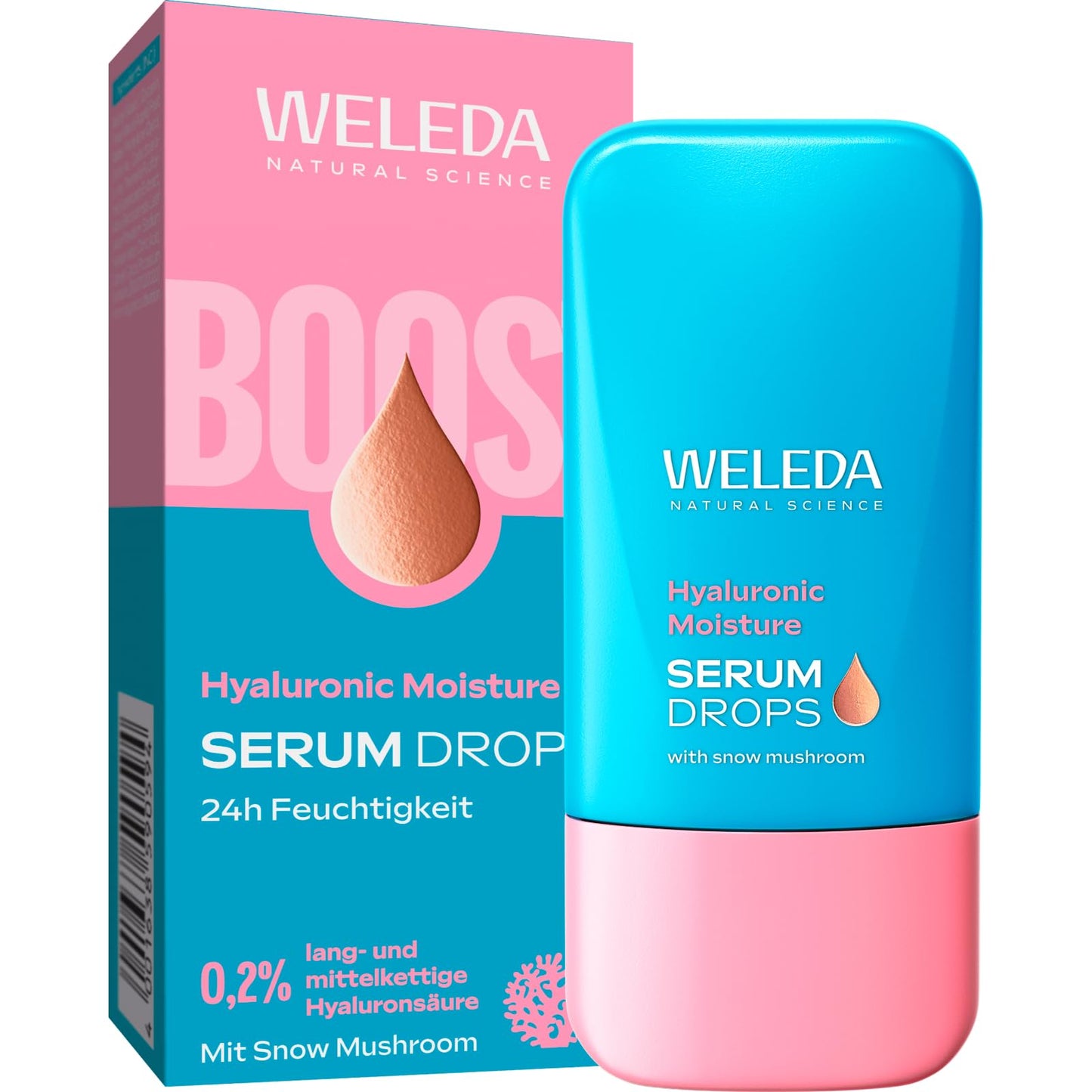 Weleda Organic Skin Food Glow Serum Drops – Natürliche Kosmetik-Booster-Tropfen mit Süßholz und lichtreflektierenden Pigmenten für einen strahlenden Teint und gegen Pigmentflecken 