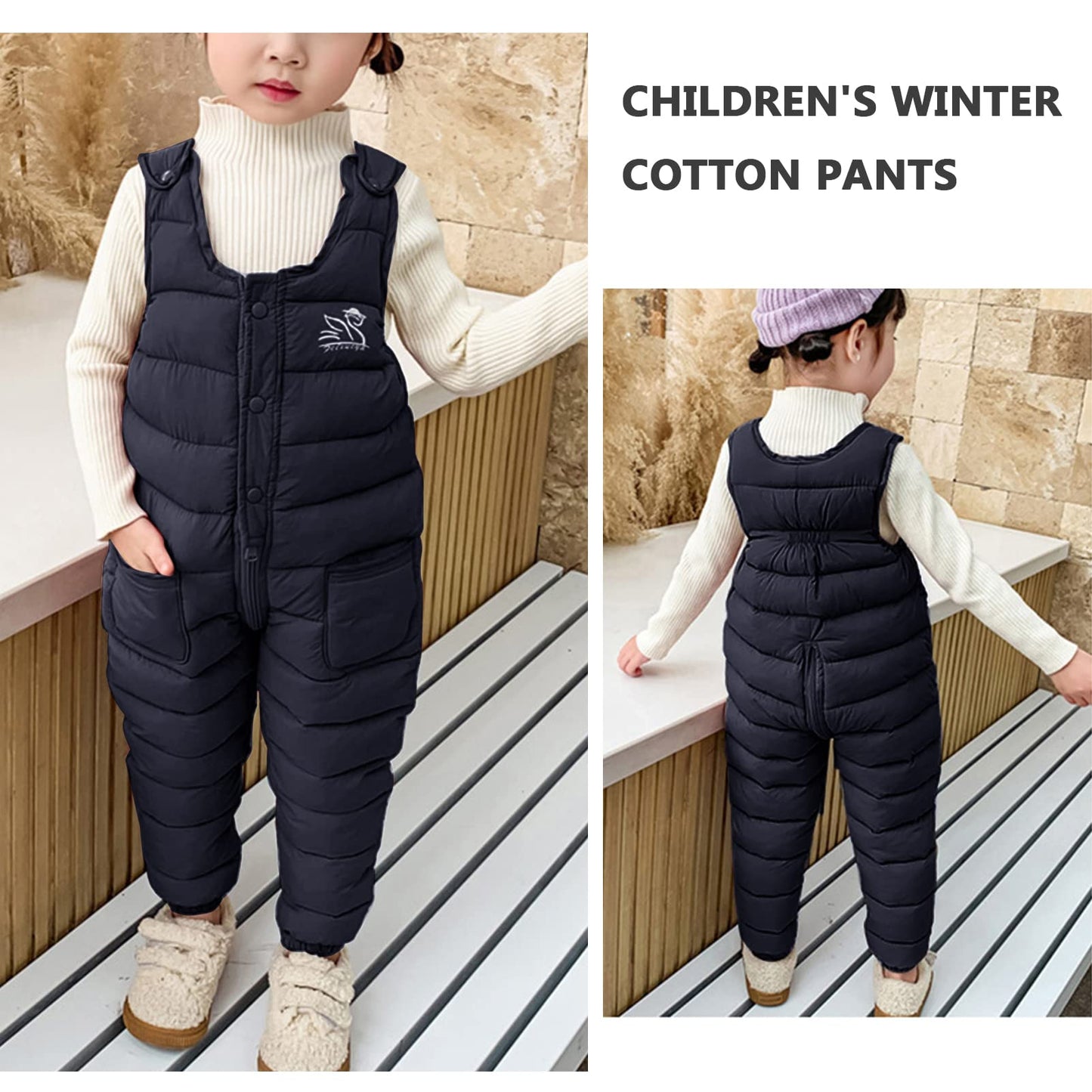 SEAUR Baby Down Trousers Lightweight Warm Snow, Windproof Ski Trousers