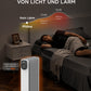 2300W 11 Rippen tragbarer Elektroheizer mit Drehknopfregelung und einstellbarem Thermostat, 3 Heizstufen, Kipp- und Überhitzungsschutz, ultraleicht im Büro &amp; Zuhause