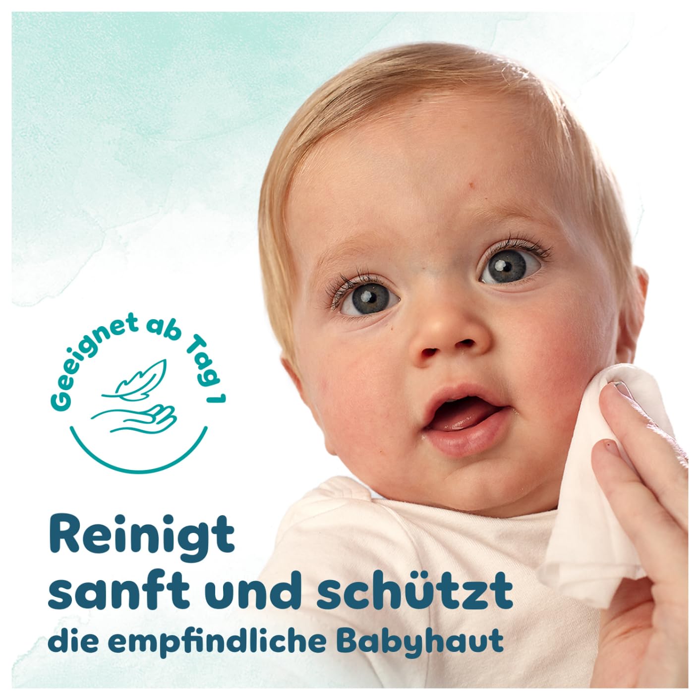 Pampers Harmonie Aqua Feuchttücher, den natürlichen pH-Wert der Haut wiederherzustellen, leichte Lotion mit 99% Wasser