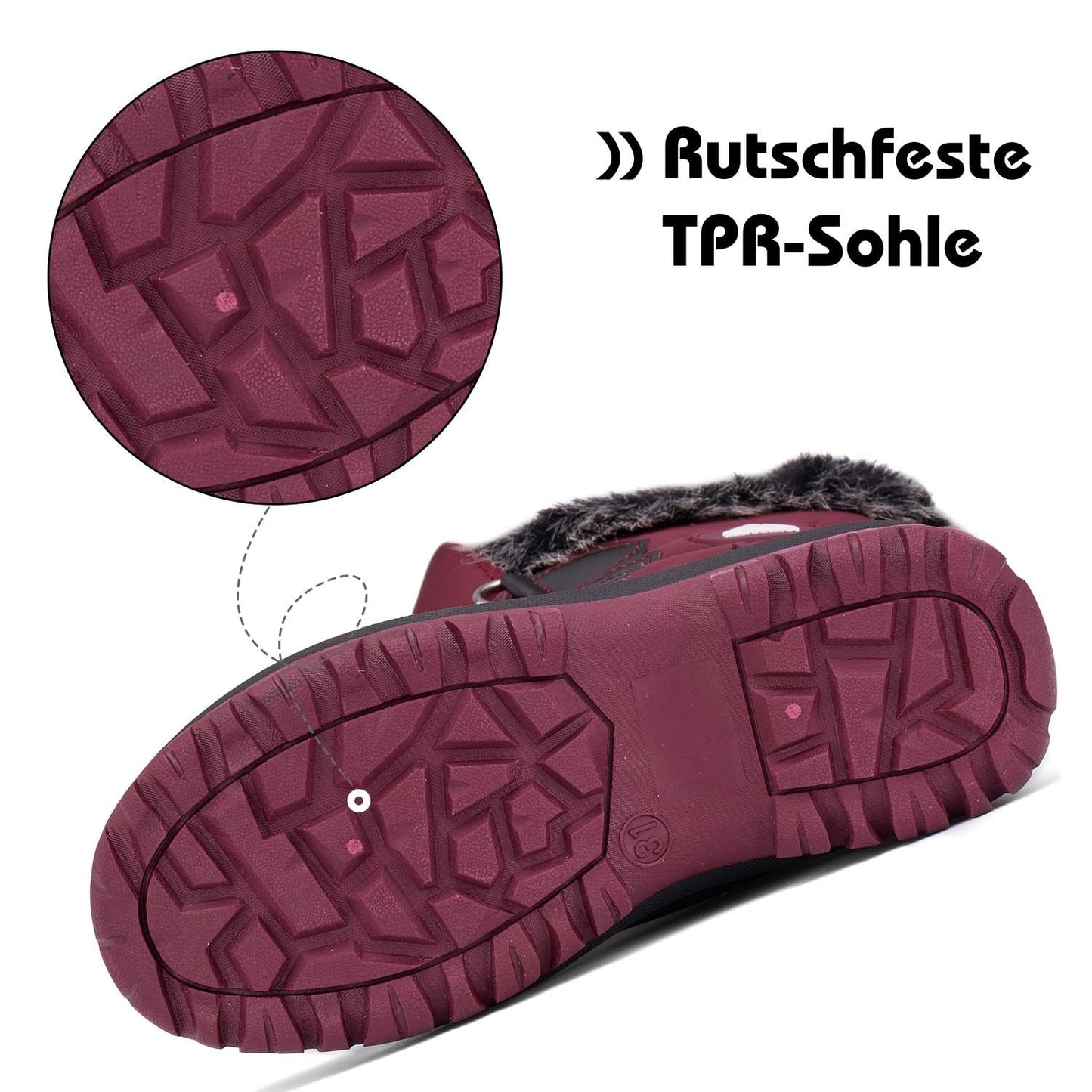 Mishansha Kinder Winterstiefel Gefüttert Wasserdichte Rutschfest Schneestiefel für Mädchen Jungen 