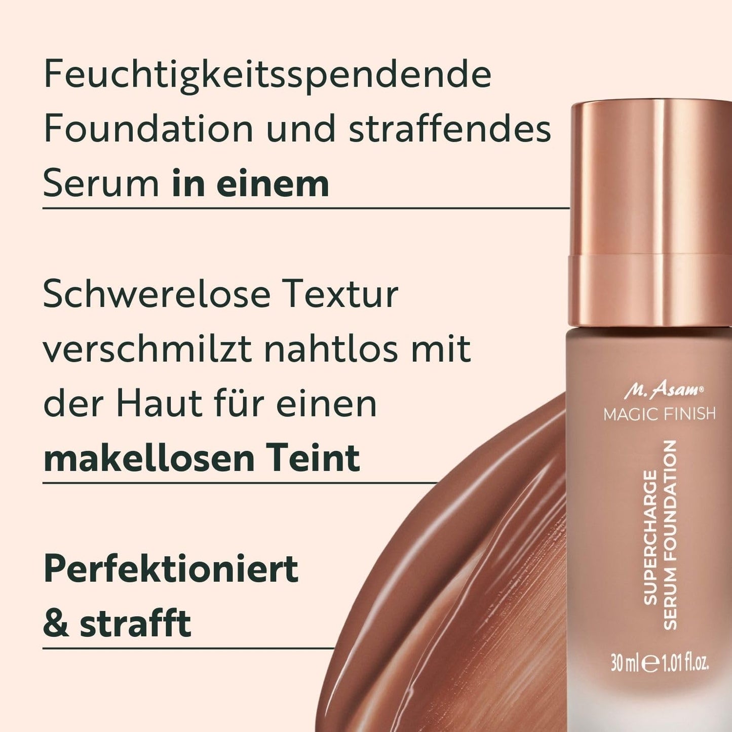 MAGIC FINISH Foundation Creamy Nude – Feuchtigkeit spendende Foundation &amp; straffendes Gesichtsserum in einem Anti-Aging-Make-up 