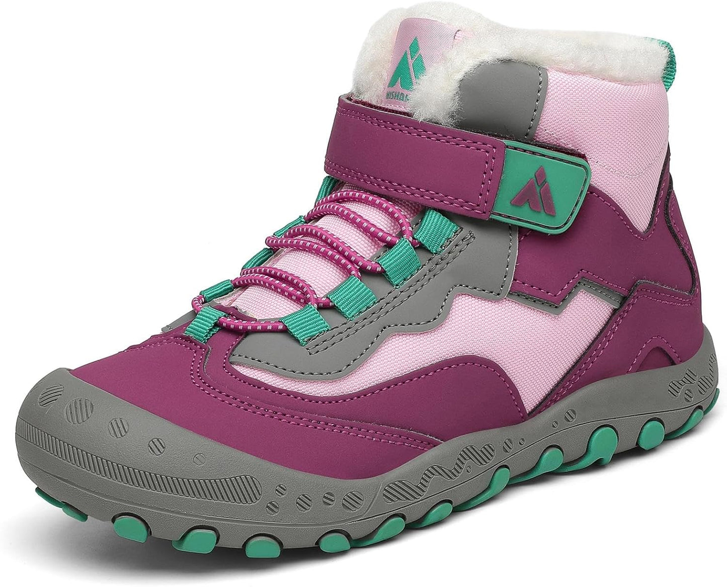 Mishansha Kinder Winterschuhe Warm Gefüttert Winterstiefel Jungen Mädchen Boots 