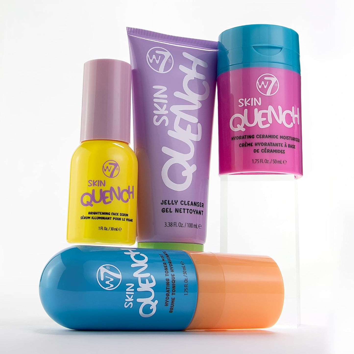 W7 Skin Quench Hautpflege-Geschenkset in Originalgröße – Feuchtigkeitsspendendes Set mit Aloe Vera und Ceramiden 