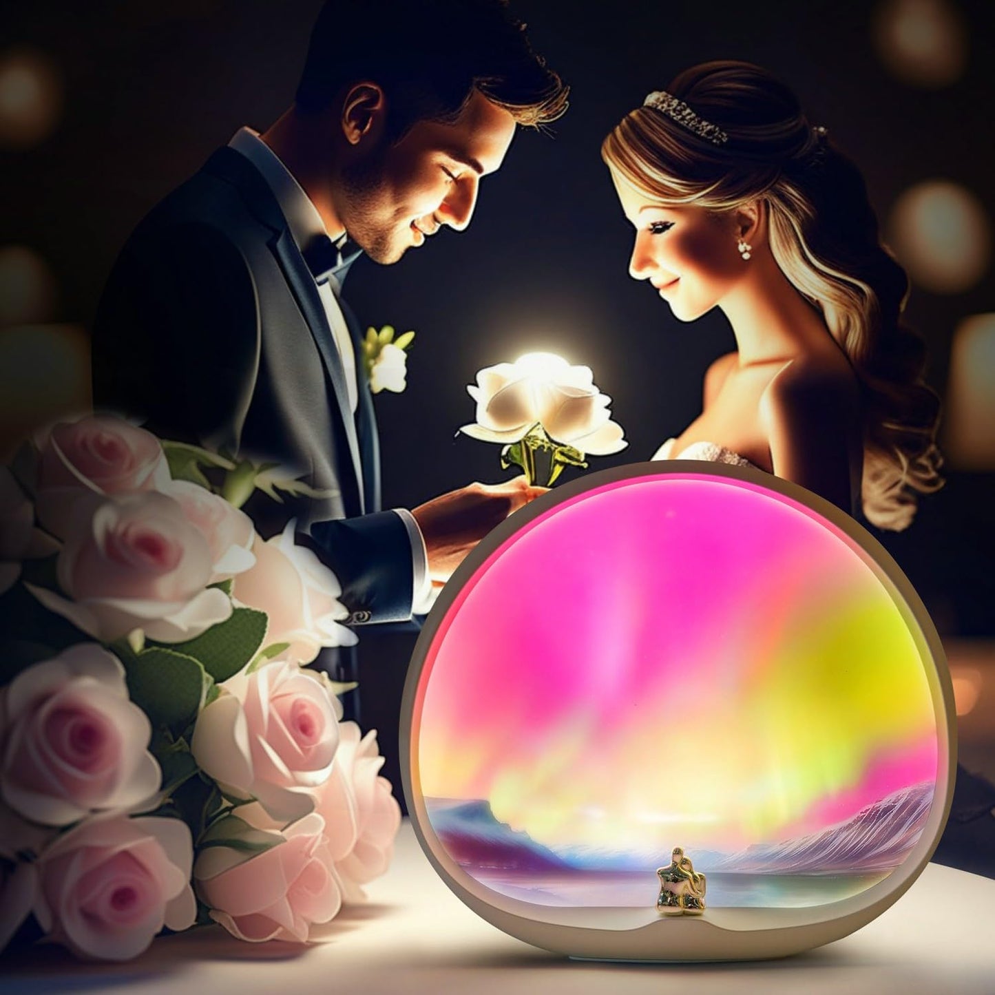 Sonnenuntergang Lampe Geschenk für Frauen Dekorative Beleuchtung für Wohnzimmer 