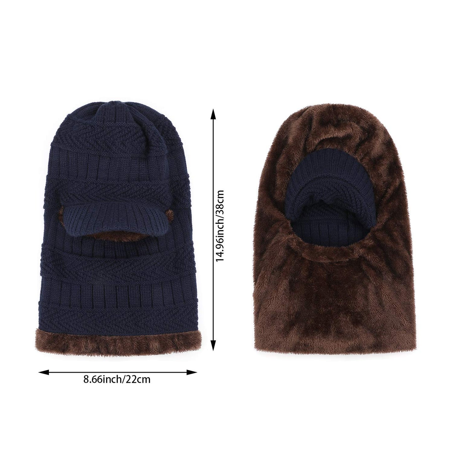 Sturmhaube aus Sturmhaube mit flexiblem Halswärmer, winddichter, Unisex-Wärmer-Gesichtsmaske 