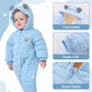 JiAmy Baby Overall Winter, Schneeanzug Baby Jungen Mädchen, Warm Outfits Mit Kapuze