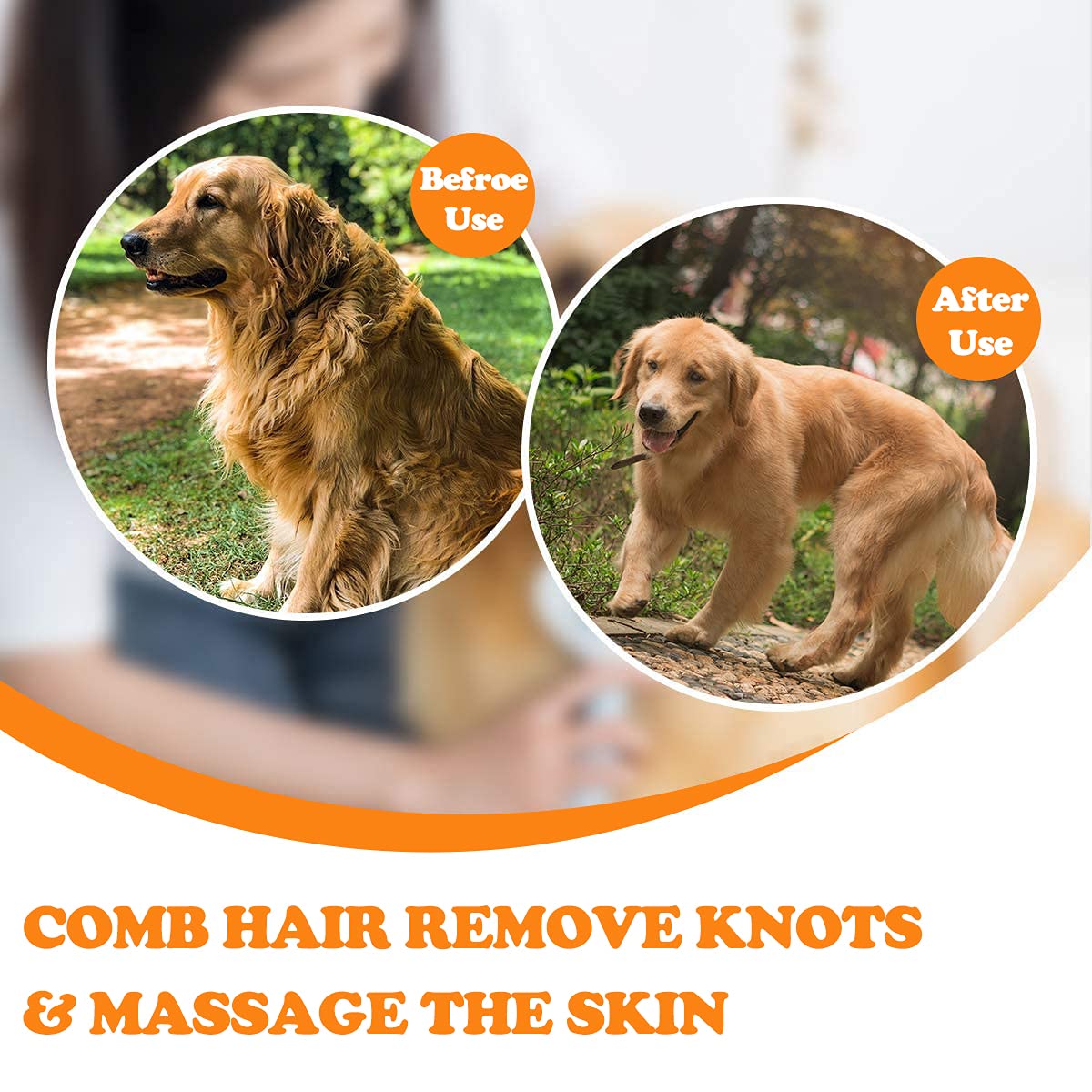 Hundebürste &amp; Katzenbürste, Doppelbürste für Hunde und Katzen 