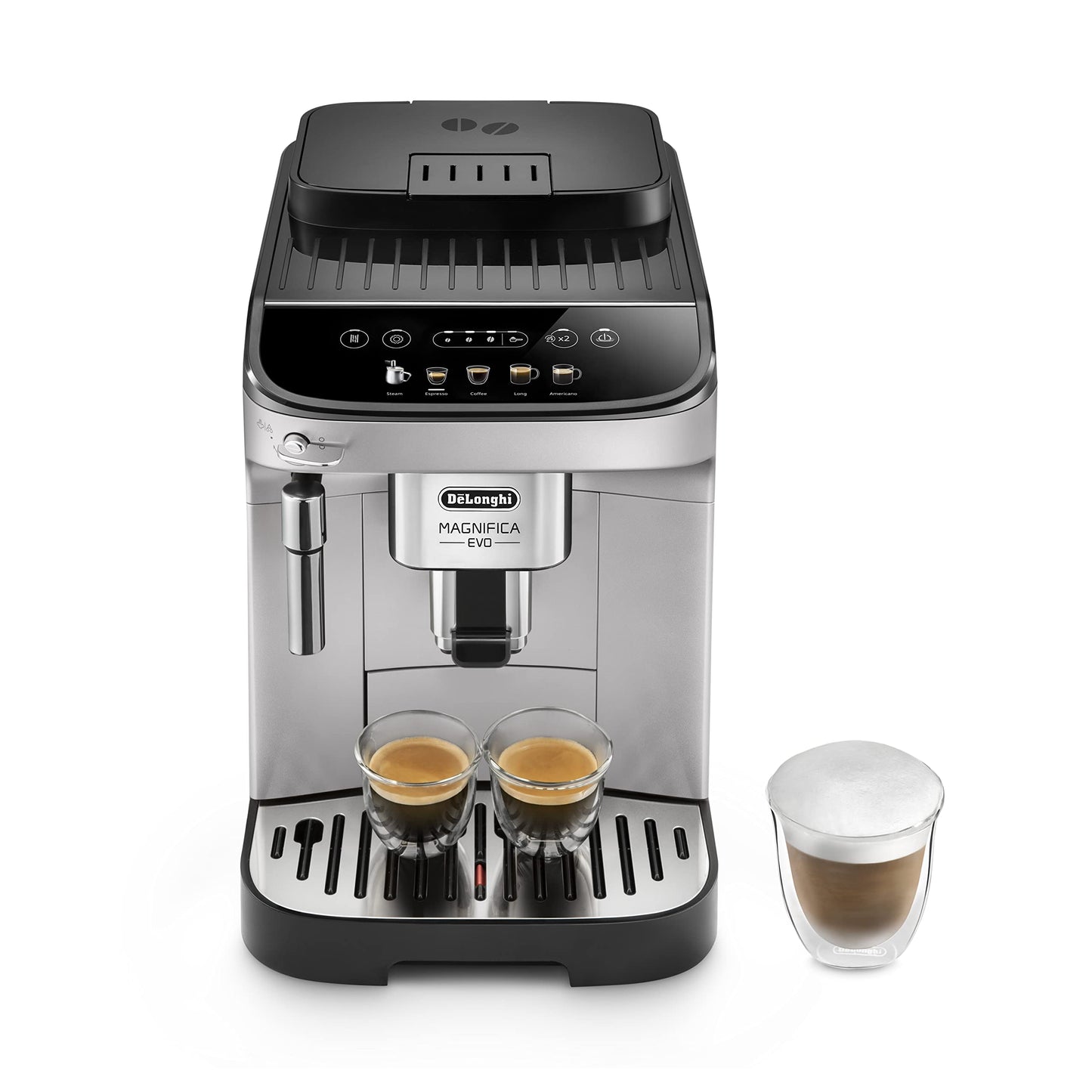 De'Longhi Kaffeevollautomat mit LatteCrema Milchsystem, 7 Direktwahltasten für Cappuccino, Espresso 