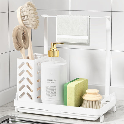 Kitsure Küchenorganizer – Multifunktionaler Küchenorganizer mit herausnehmbarer Ablageschale 