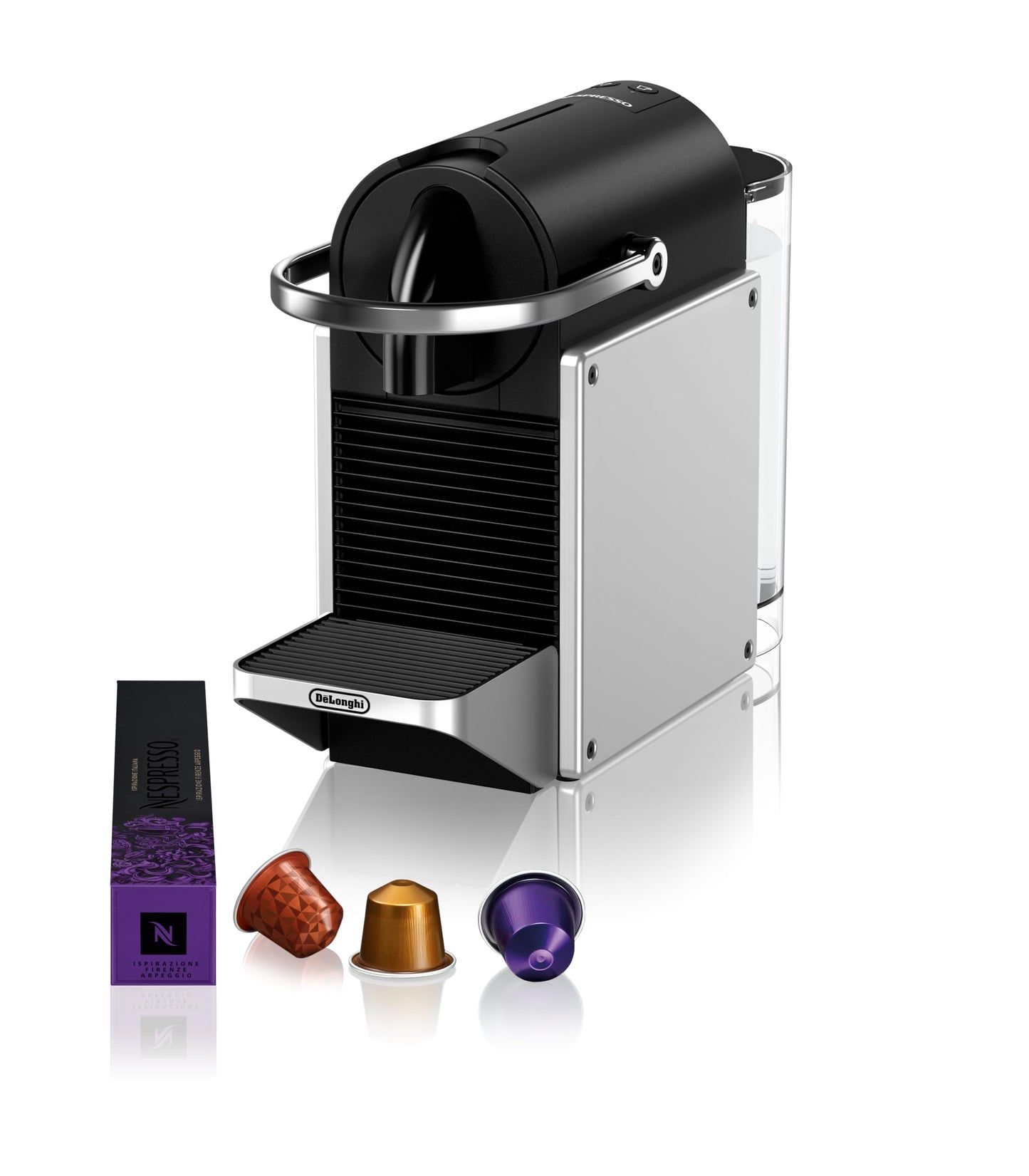 Nespresso De'Longhi Kapselmaschine, zwei Direktwahltasten, Eco-Modus, kompaktes Design, 19-Bar-Drucksystem 