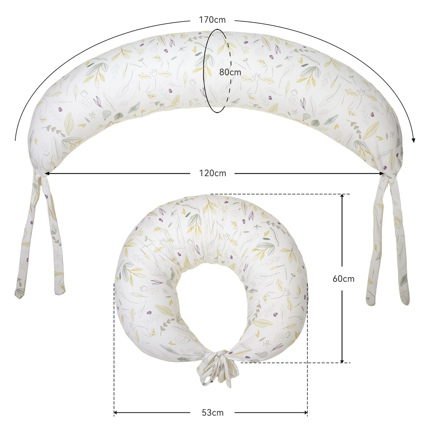 Stillkissen, vielseitiges Positionierungskissen in Übergröße, Schwangerschaftskissen für Babys und Erwachsene, Seitenschläferkissen mit waschbarem 