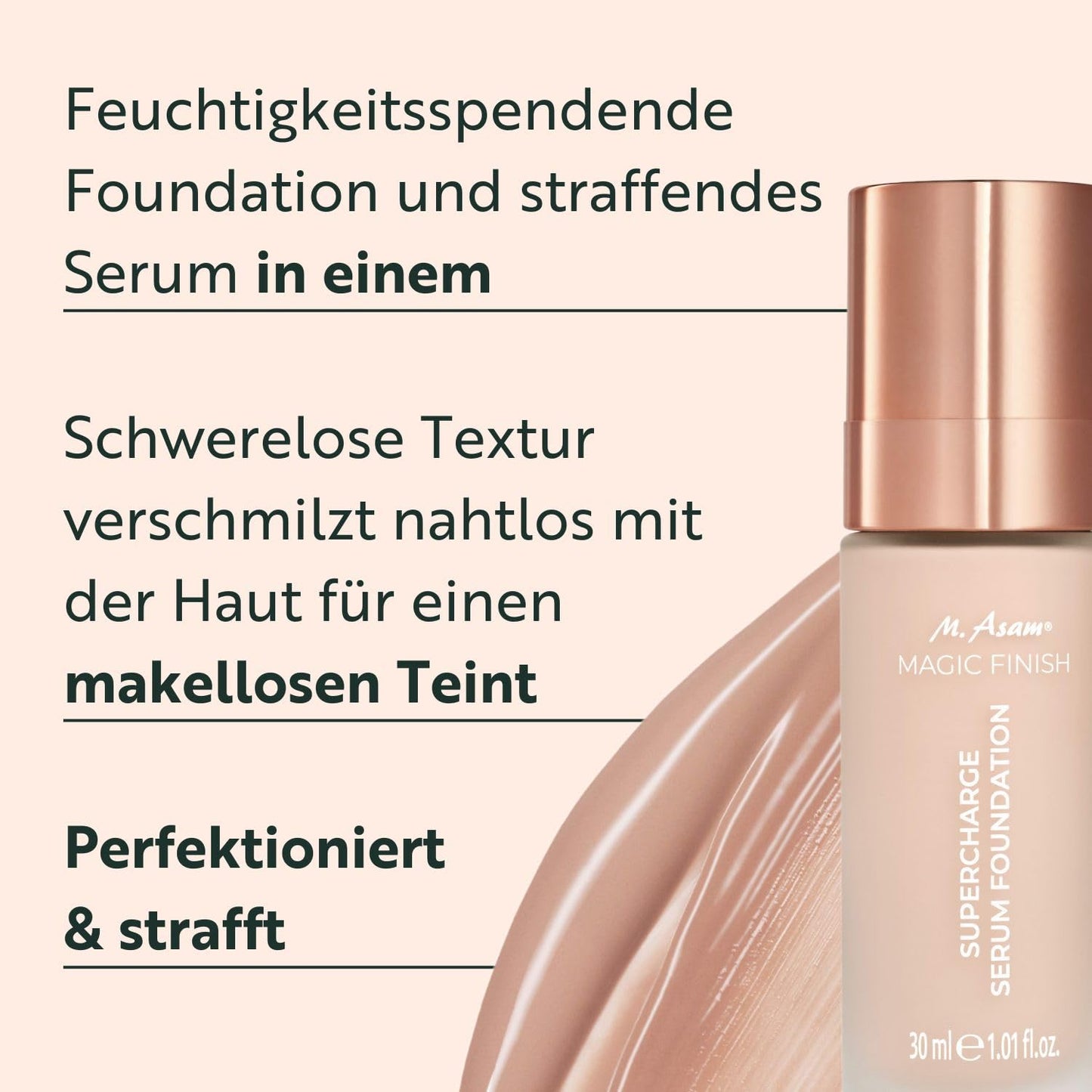MAGIC FINISH Foundation Creamy Nude – Feuchtigkeit spendende Foundation &amp; straffendes Gesichtsserum in einem Anti-Aging-Make-up 
