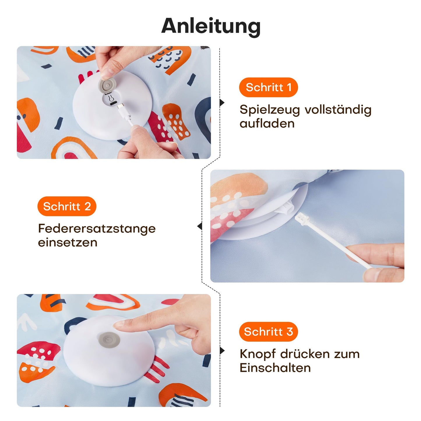 Potaroma Interaktives Katzenspielzeug mit Federautomatik - Deals Bewegungsspielzeug für aktive Wohnungskatzen 