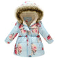 Winter Jacket Girls' Floral Warm Winter Coat Children's Jacket