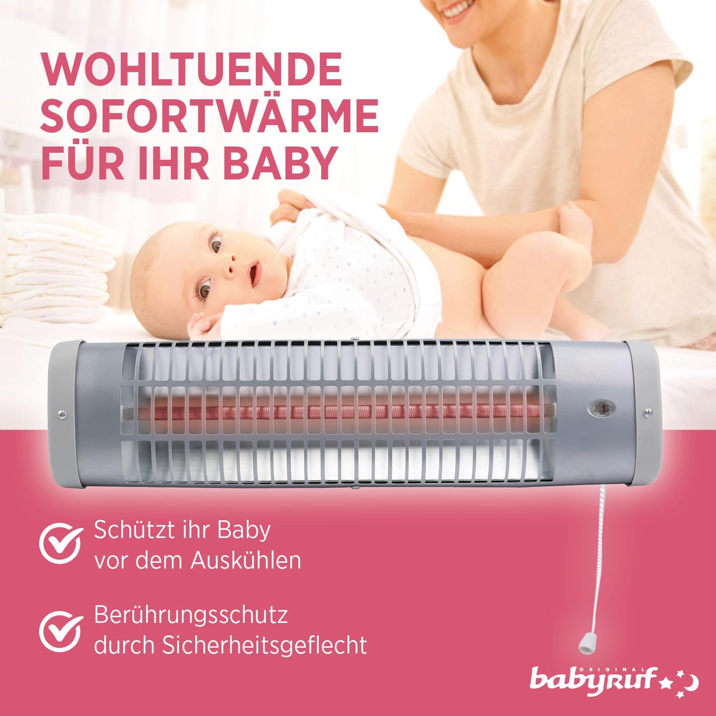 Chauffage bébé Heizstrahler 600 W Chauffage pour table à langer automatique 