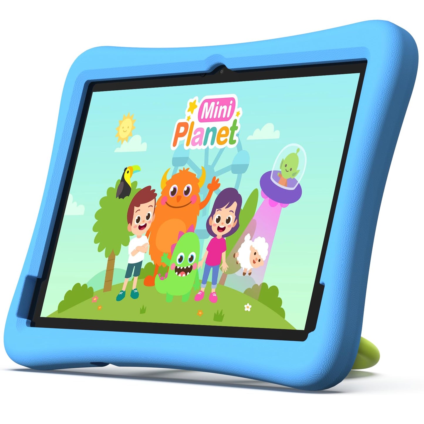Kinder Kinder-Tablet 10 Zoll mit Android 14 Octa-Core-Prozessor, 4 GB RAM + 64 GB ROM (1 TB TF-Karte) mit Kindersicherungs-App, 6000 mAh Akku, WLAN 