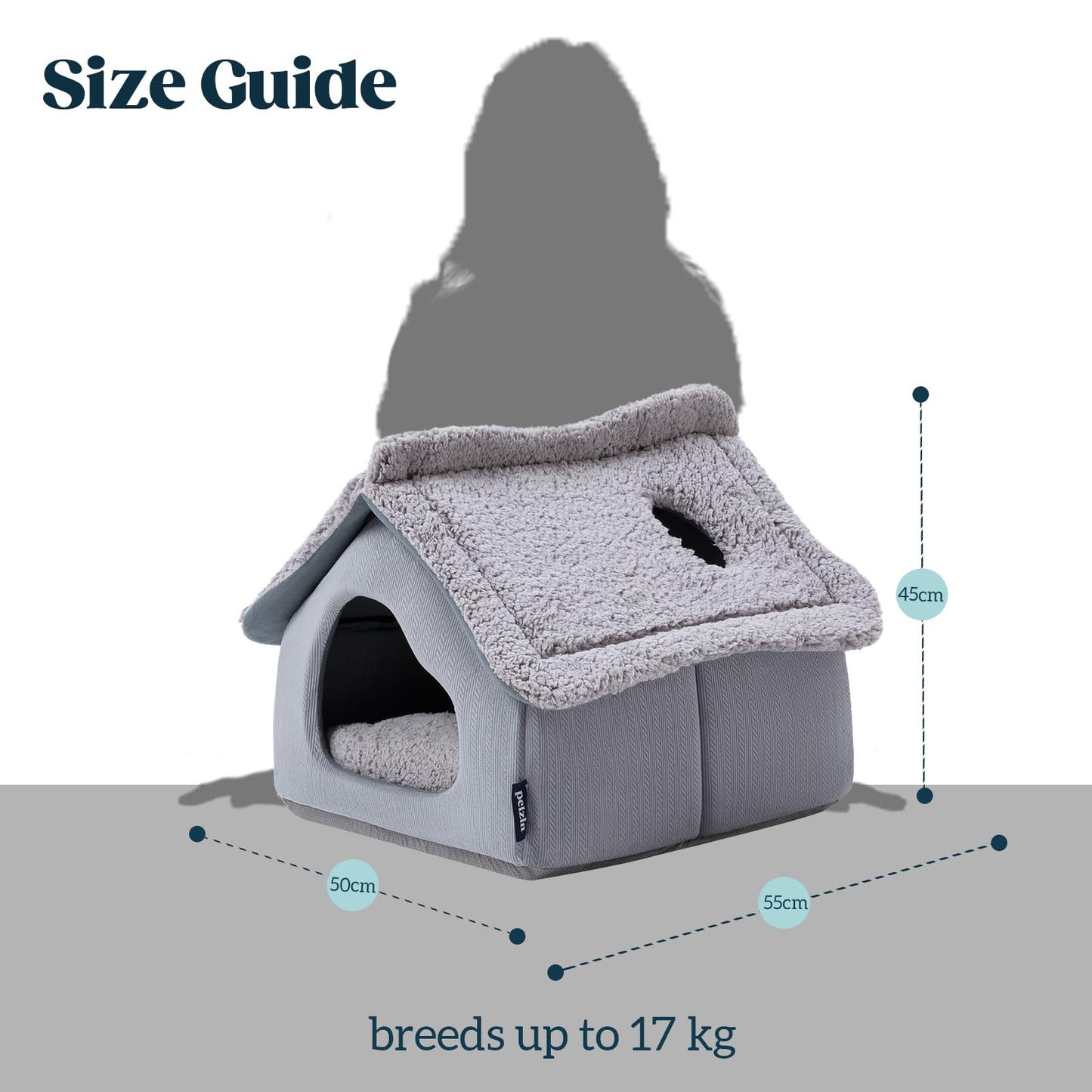 Pelzin Großkatzen Schlafhaus für Kätzchen und Kleintiere 