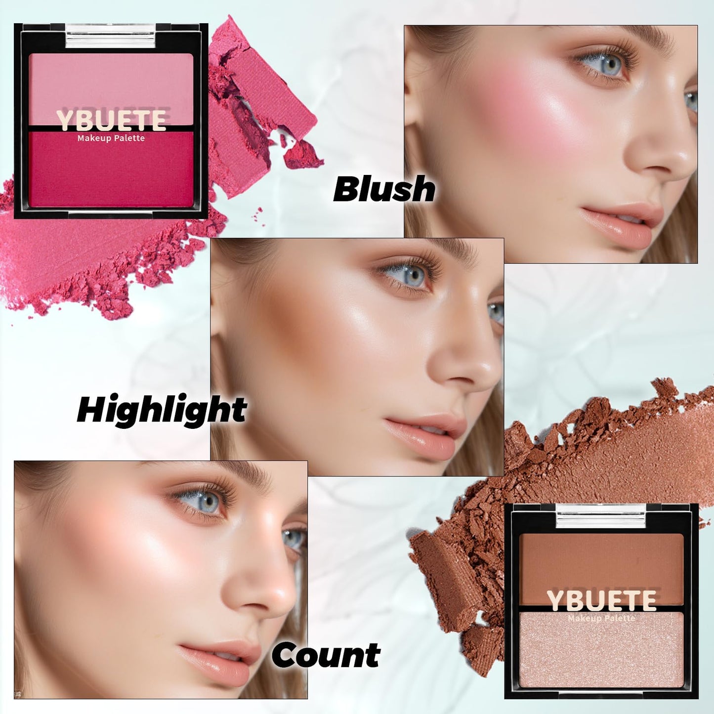 YBUETE Make-up Set für Teenager, Mädchen und Frauen - Tragbares Reise-Kosmetik-Set für Anfänger und Profis 