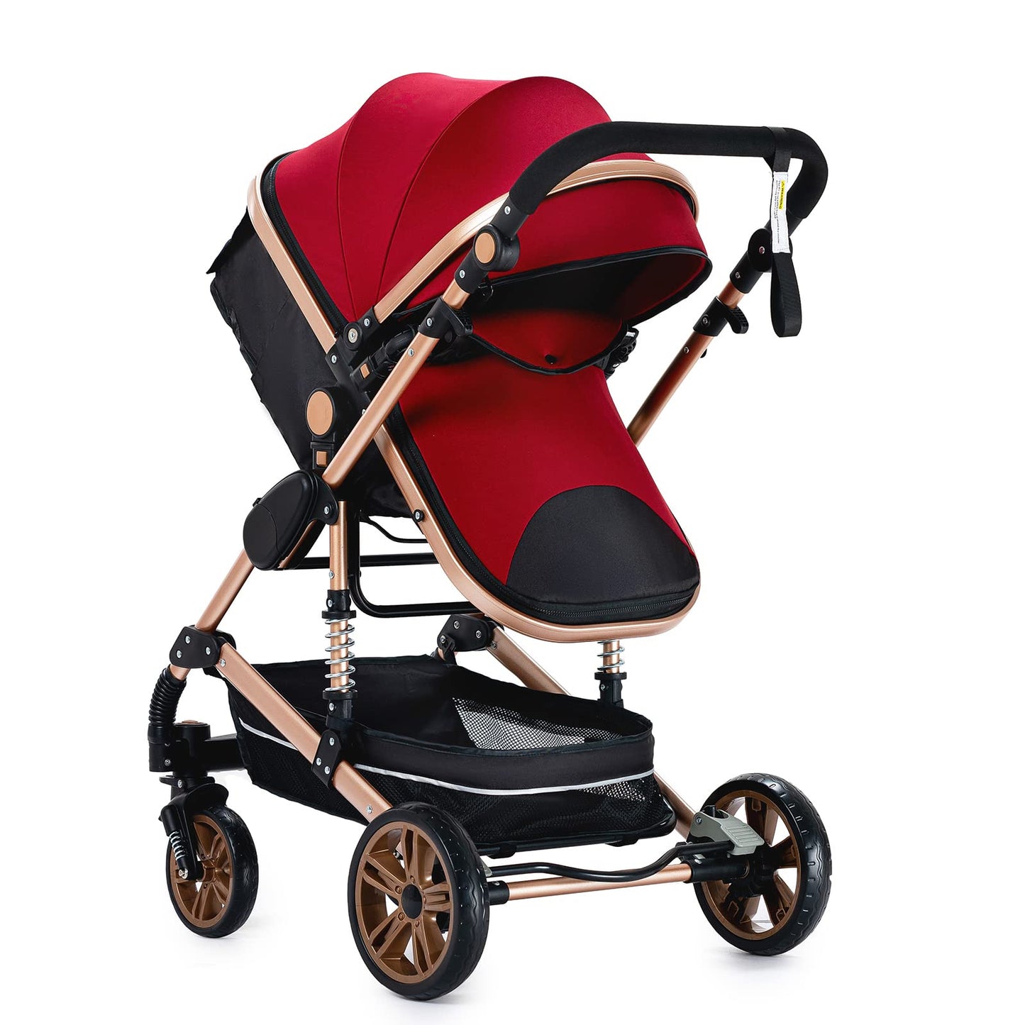 Reenborn 3-in-1 Kinderwagen, Buggy mit zwei umkehrbaren Schiebemodi, Kinderwagen mit Gestell aus Aluminiumlegierung, Babywagen, 3-in-1 Komplettset mit Ein-Klick-Faltmechanismus 
