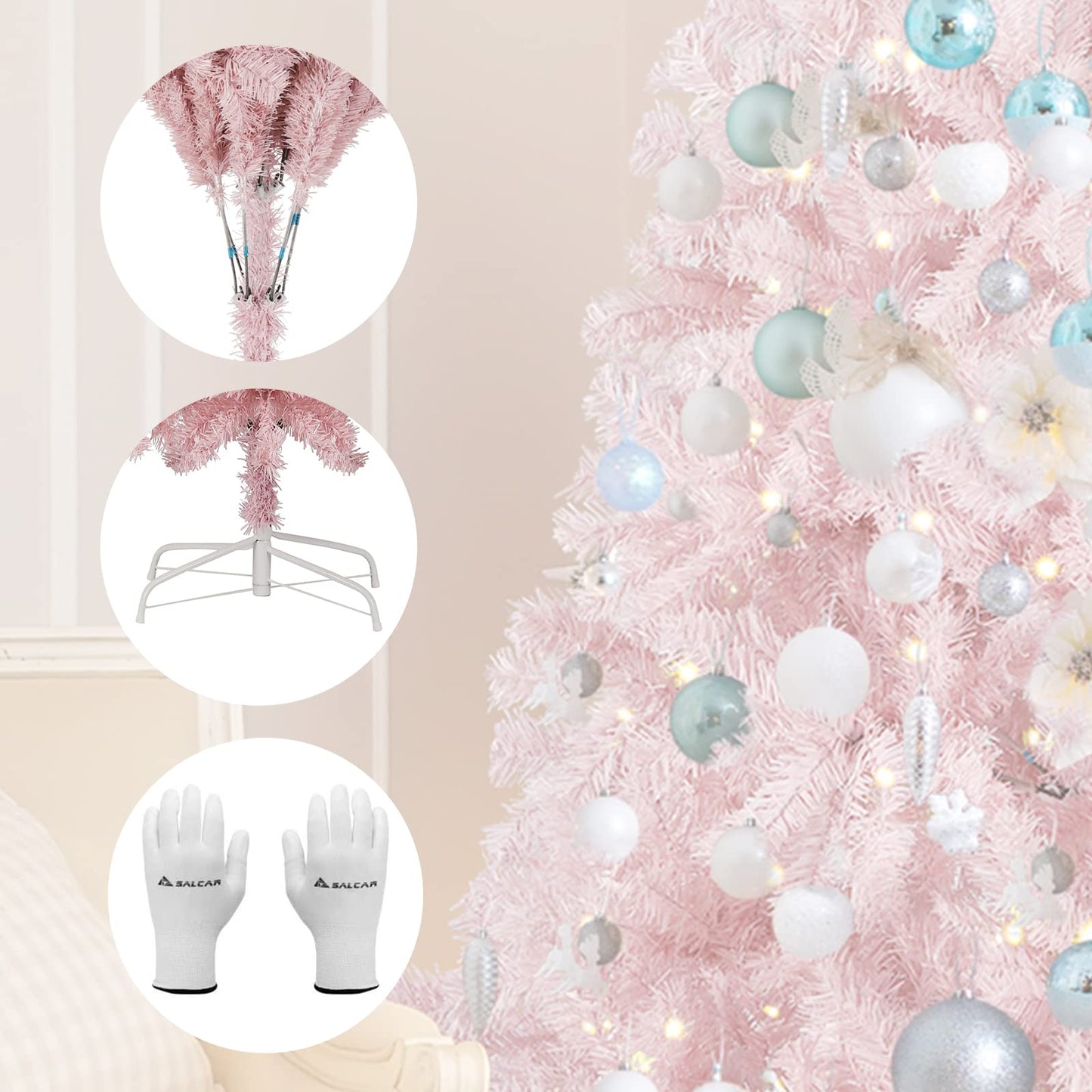 SALCAR Künstlicher Weihnachtsbaum, 60 cm - 270 cm 