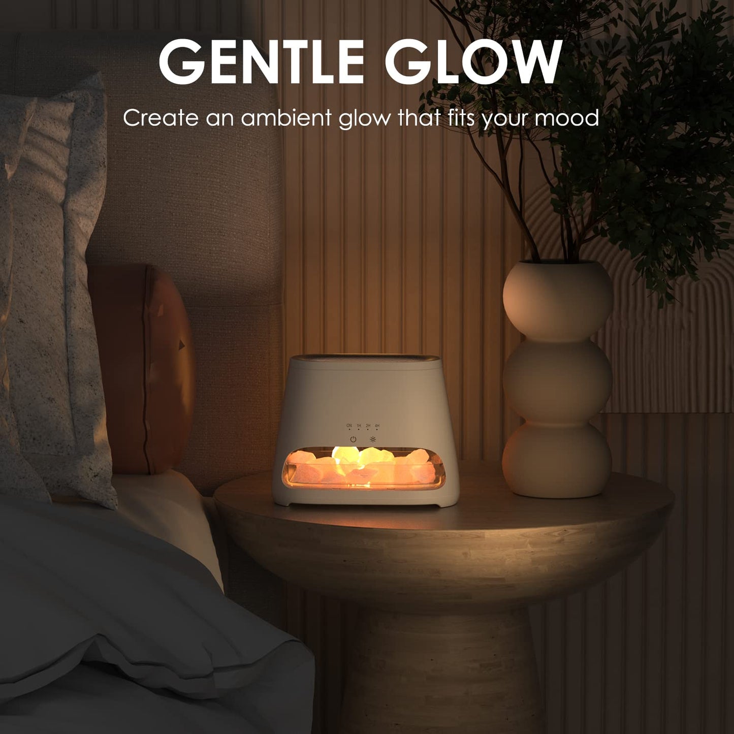 2-in-1 Aroma-Diffusor &amp; Salz-Serie Pakistan Light, Flammeneffekt für ätherische Öle, Luftbefeuchter mit 3 Helligkeitsstufen, 150 ml