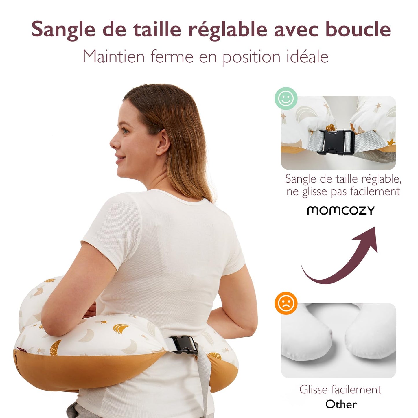 Stillkissen, Stillkissen mit Sicherheitsrand – Ergonomisches Still- und Positionierungskissen 