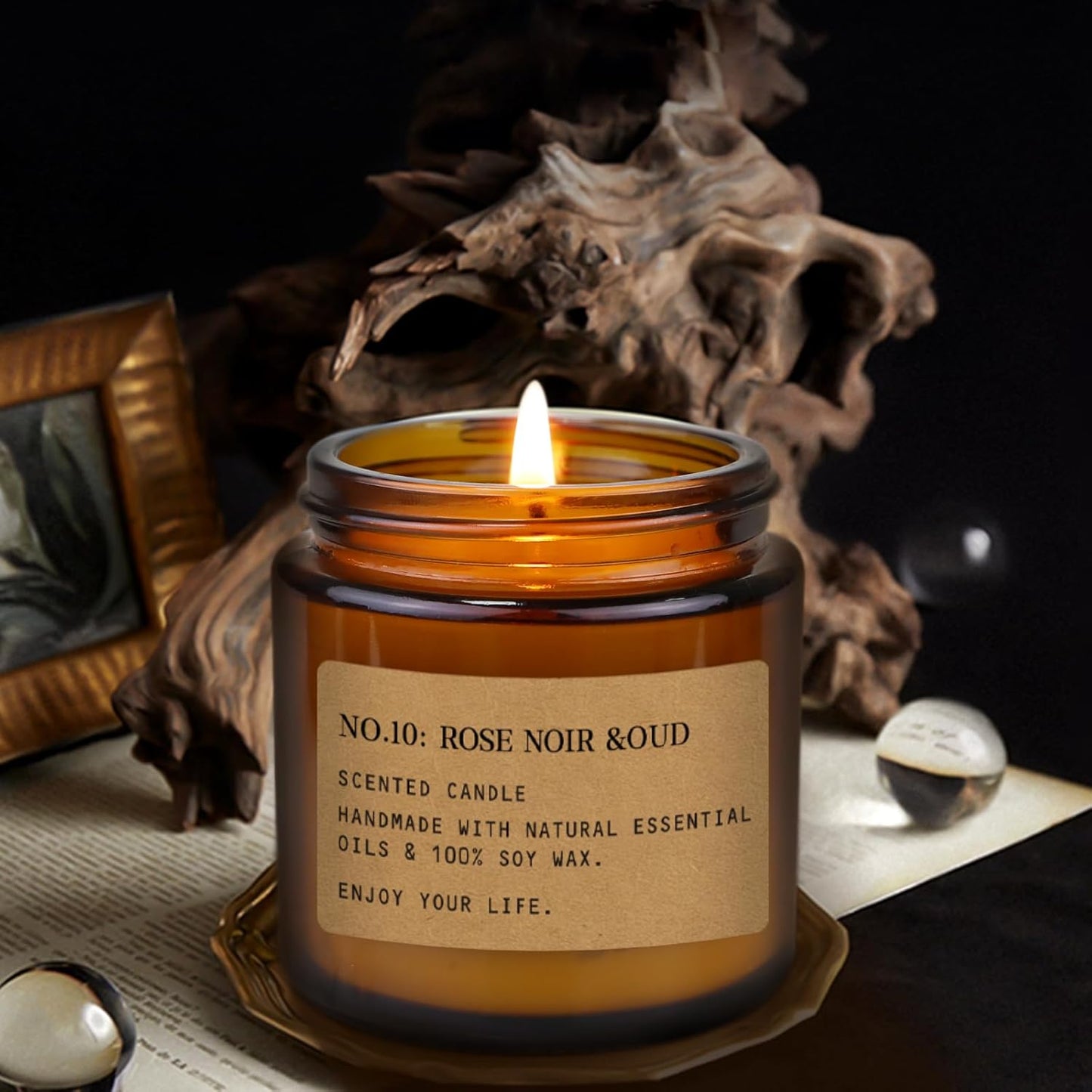 Duftkerze 12er Set Kerzen Geschenkbox, Natürliches Sojawachs 300h Brenndauer, für Yoga, SPA 