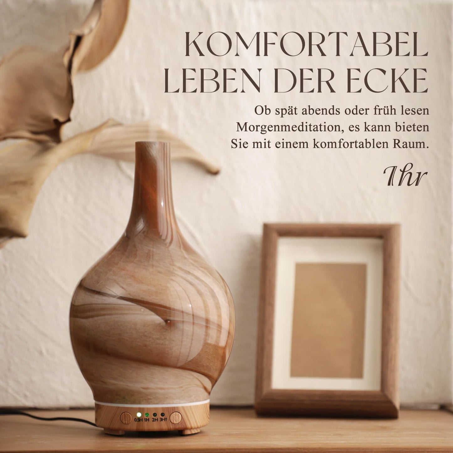 Aroma Diffuser Luftbefeuchter,150ml Luftbefeuchter Ultraschall Leise 7 farbwechselnde LEDs 