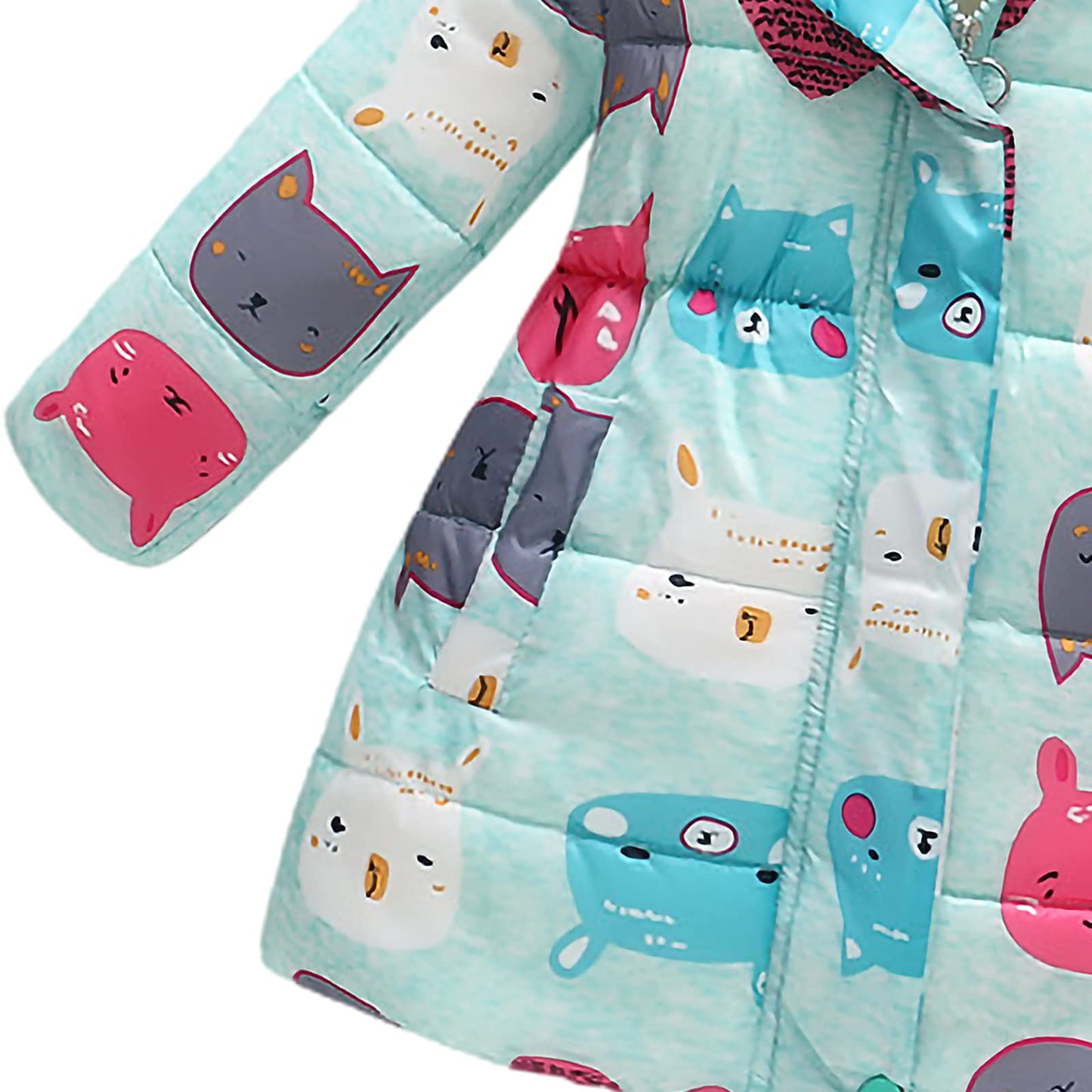 Winter Jacket Girls' Floral Warm Winter Coat Children's Jacket