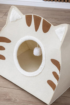 Generisch Katzenhaus mit Spielball – Katzenbett, Design für Katzen und kleine Hunde 