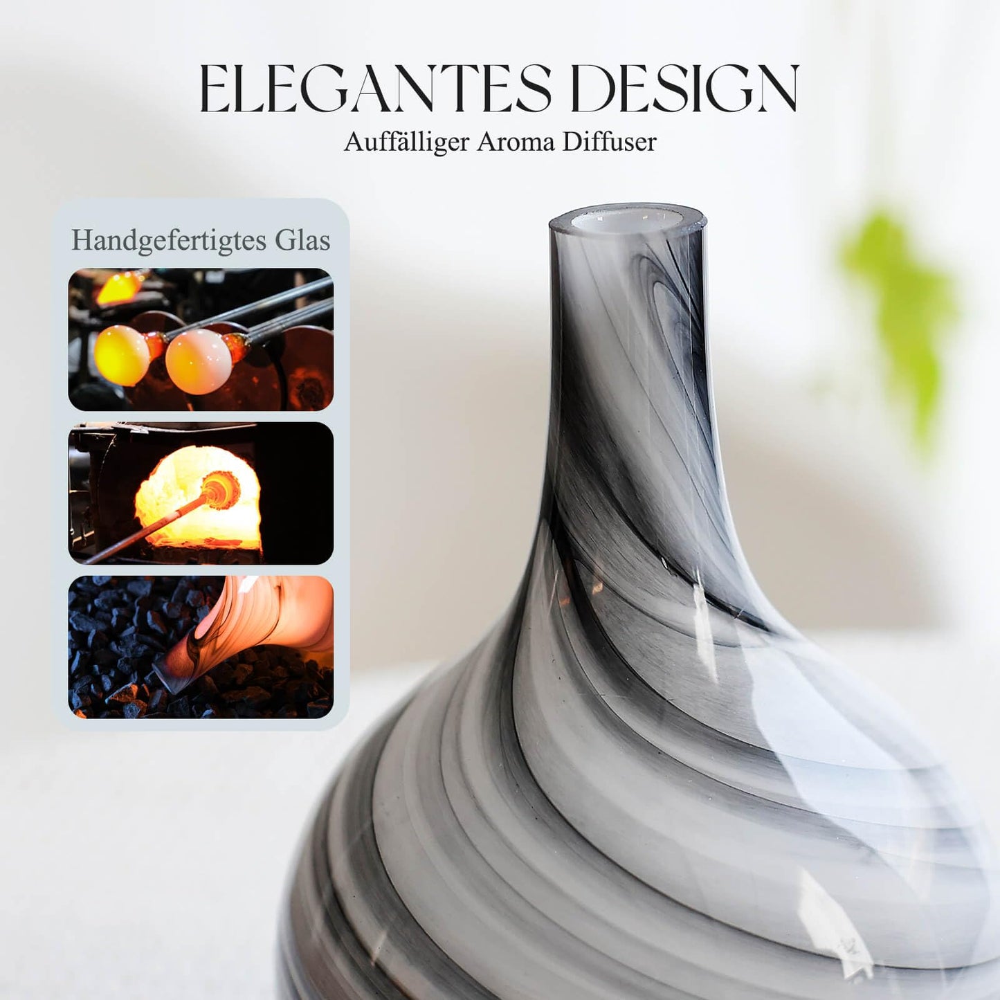 Aroma Diffuser Luftbefeuchter,150ml Luftbefeuchter Ultraschall Leise 7 farbwechselnde LEDs 