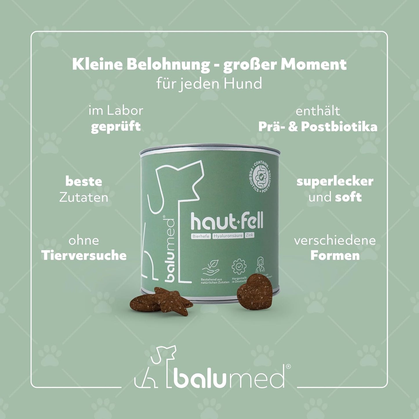 Snacks Haut+Fell für Hunde, NATÜRLICHE, SUPERLECKER 