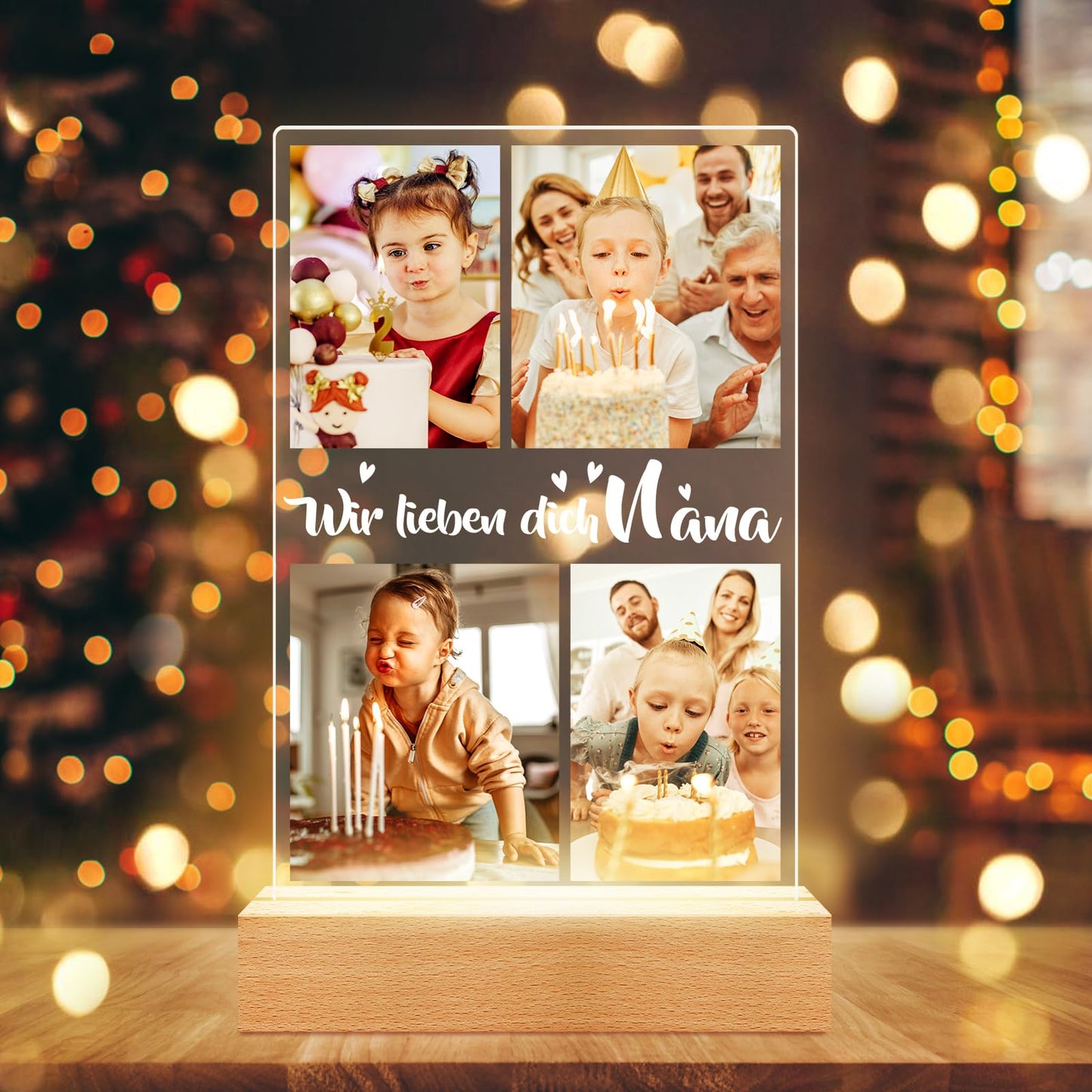 Cadeaux de Noël personnalisés pour femmes et hommes, cadre photo avec photo, cadeaux photo