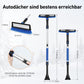Eiskratzer, Scheibenkratzer, Auto-Eiskratzer mit Besen, 119 cm lang, ausziehbare Schneebürste 