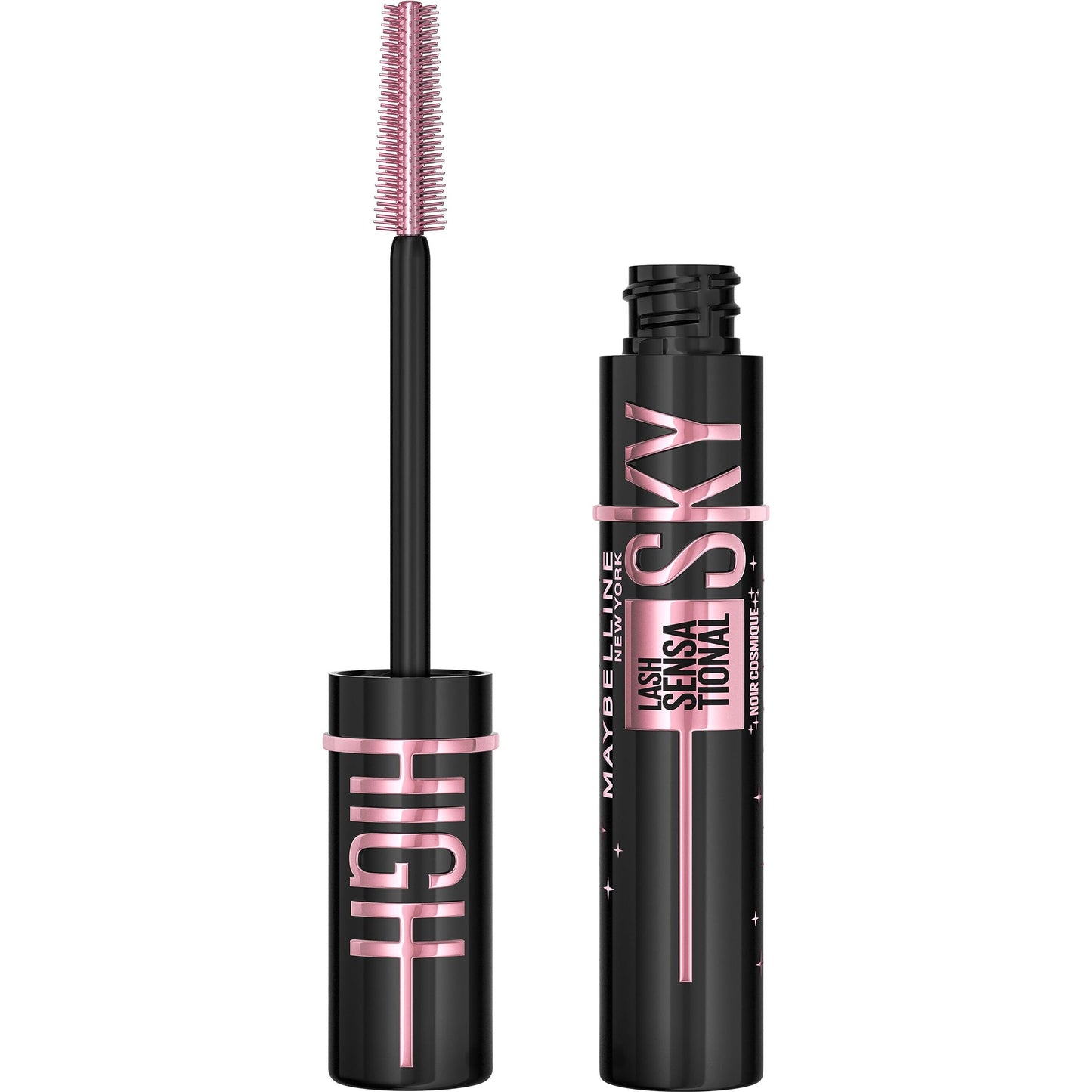 Maybelline New York Sky High Schwarze Wimperntusche für extrem lange Wimpern und Volumen, Sky High Mascara 