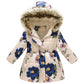 Winter Jacket Girls' Floral Warm Winter Coat Children's Jacket