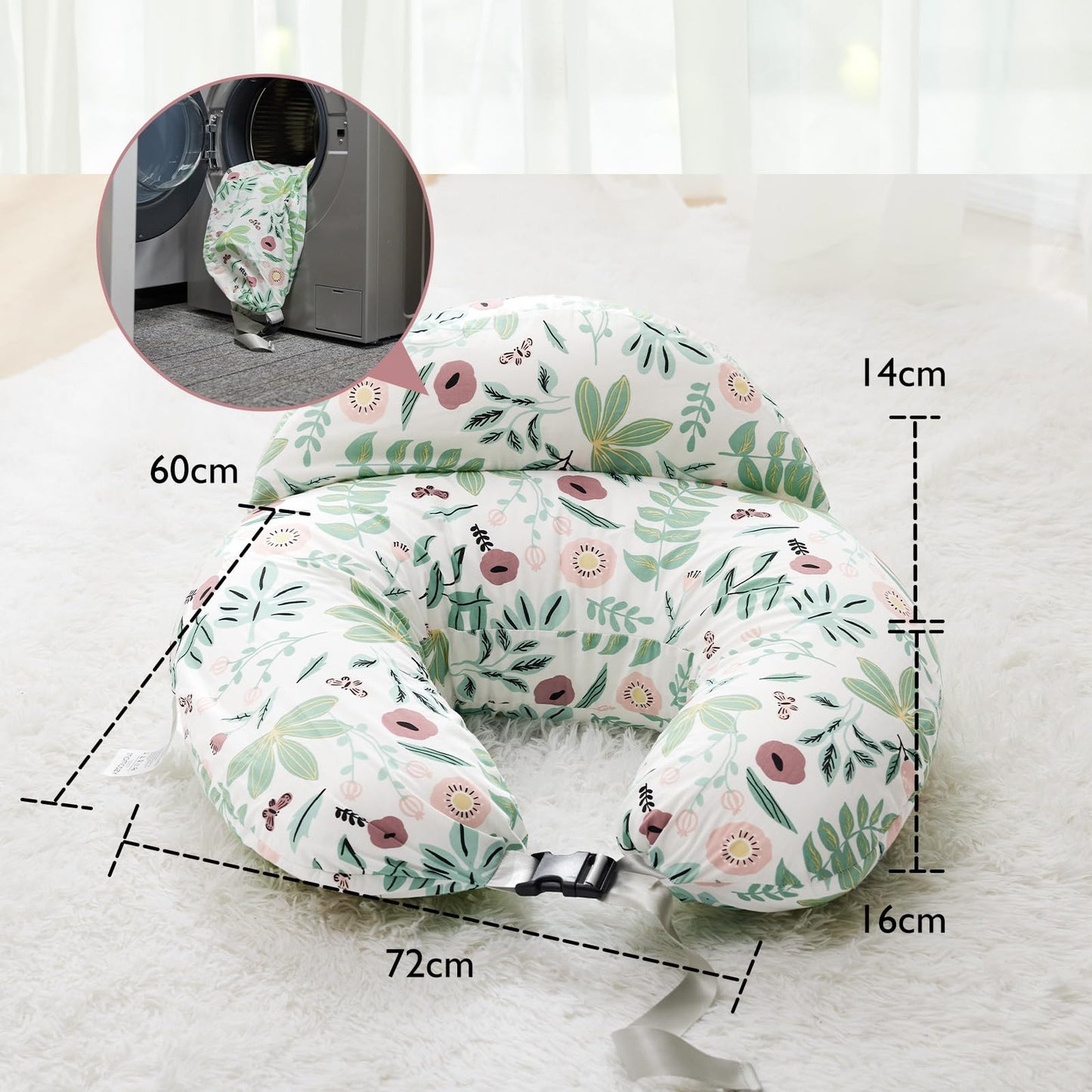 Stillkissen, Stillkissen mit Sicherheitsrand – Ergonomisches Still- und Positionierungskissen 