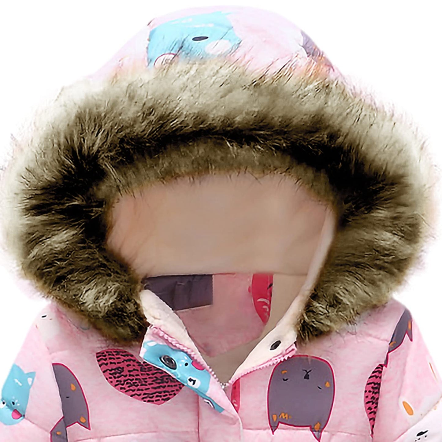 Winter Jacket Girls' Floral Warm Winter Coat Children's Jacket